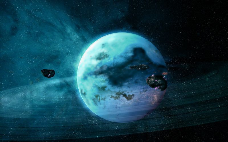 Illustration for article titled These Wallpapers of Icy Planets Are Perfect for Winter Escapism